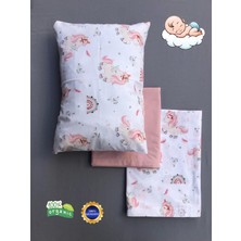 Özgürce Organik Unicorn Bebek Nevresim Takımı, Pembe, 120X150, Beşik ve Park Yatak Uyumlu