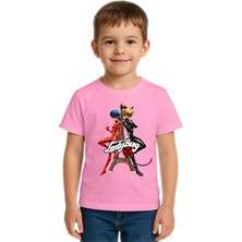 Sedirli Unisex Ladybug Baskılı Çocuk Tişört Pamuklu Penye Kumaş