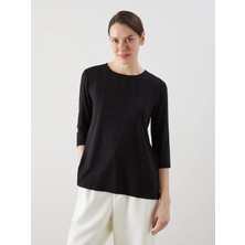 Lc Waikiki Yeni Sezon Bisiklet Yaka Taşlı Kadın Bluz