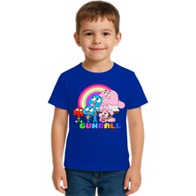 Sedirli Unisex Gumball Baskılı Çocuk Tişört Pamuklu Penye Kumaş