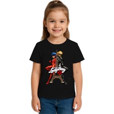 Sedirli Unisex Ladybug Baskılı Çocuk Tişört Pamuklu Penye Kumaş