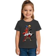 Sedirli Unisex Ladybug Baskılı Çocuk Tişört Pamuklu Penye Kumaş