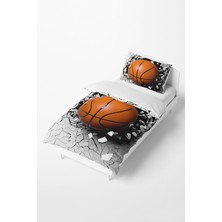 Özgürce Basketbol Temalı Beyaz Çocuk Nevresim Takımı, Kişiselleştirilebilir