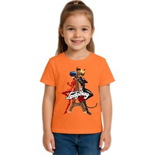 Sedirli Unisex Ladybug Baskılı Çocuk Tişört Pamuklu Penye Kumaş