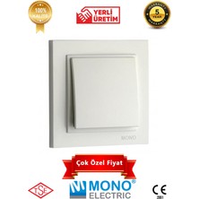 YTE Beyaz Anahtar Mono Despina Çerçeve Dahil