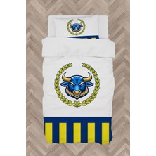 Özgürce Sarı Lacivert Boğa Desenli Çocuk Odası Nevresim Takımı