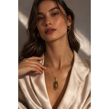 Solare Accessories Kaplan Gözü Doğal Taş Kolye – Şans, Özgüven ve Koruyucu Enerji