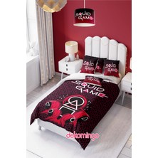 Özgürce Sevimli Squid Game Desenli Çocuk ve Bebek Odası Nevresim Takımı