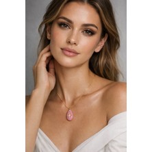 Solare Accessories Rodonit Doğal Taş Kolye – Sevgi, Denge ve Pozitif Enerji