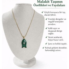 Solare Accessories Malakit Doğal Taş Kolye – Koruyucu Enerji & Şans Taşı