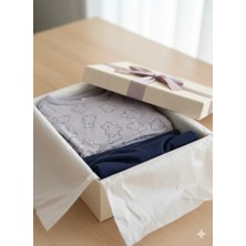 Şimo Butik Kız Erkek Çocuk Bebek Uzun Kollu Çıtçıtlı Body-Badi %100 Organik Pamuk 3.5-4-5-6 Yaş Ayı Vücut Lila