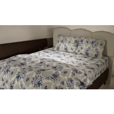 Tfn Home Mavi Çiçekler Çift Kişilik Nevresim Takımı