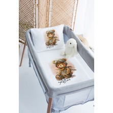 Özgürce Yumuşak Pamuk Saten Isme Özel 70X120 Park Yatak Nevresim Seti