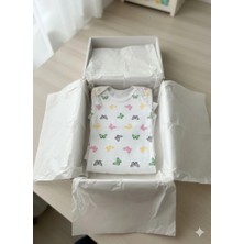 Şimo Butik Kız Erkek Çocuk Bebek Uzun Kollu Çıtçıtlı Body-Badi %100 Organik Pamuk 3.5-4-5-6 Yaş Kelebek