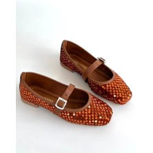 Erbilden Moden Taba Süet Babet Ayakkabı