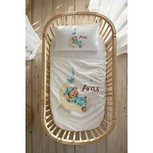 Özgürce Isimli 75X100 cm Pamuk Saten Beşik Nevresim Takımı, Ayıcık Desenli