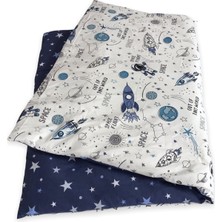 Özgürce Uzay Temalı Tek Nevresim Kılıfı 70X120 Cm, Çocuklar Için Rüya Gibi