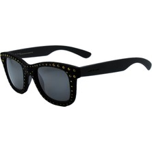 Italia Independent Italıa Independent 0090VR 50 009 B12  Velvet Siyah Kadife Altın Wayfarer Gri Unısex Güneş Gözlüğü
