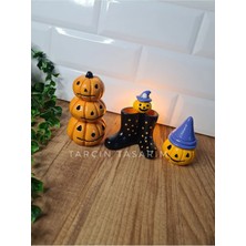 Tarçın Tasarım 3'lü Halloween Set, Balkabağı Hayalet Dekor,el Yapımı(Handmade)