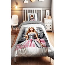 Özgürce Çocuklar Için Sevimli Barbi Desenli Pembe Nevresim Seti, Yumuşak ve Rahat Kullanım