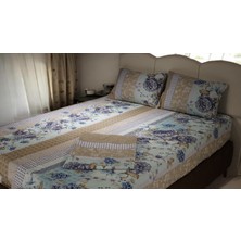 Tfn Home Mavi Renki Tonlarında Çiçekli Nevresim