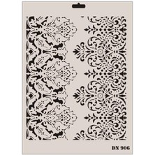 Mestore Rich Dantel Seri DN-906 Stencil 35X25 cm - 9996670060738