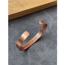 Aida Jewelss Bereket Duası Kazılı Saf Bakır Bileklik Ayarlanabilir Ölçü Dualı Saf Bakır Bileklik