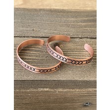 Aida Jewelss 2 Adet El Yapımı Saf Bakır Bilekik , Ayarlanabilir Ölçü 2li Bakır Bileklik
