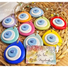 Tarçın Tasarım By Gizem Bağcı 10 Adet El Yapımı Asmalı Nazar Boncuğu, Duvar Dekorasyon Ürünleri, Balkon Bahçe Ağaç Süsü (Handmade)