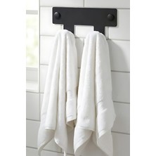 Novacraft Metal Banyo Askılığı ,Lazer Kesim havlu ve Bornoz Askısı , Siyah Statik Toz Boyalı