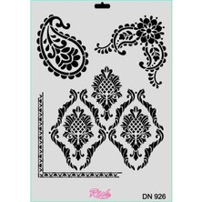 Mestore Rich Dantel Seri DN-926 Stencil 35X25 cm - 9996670060554