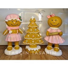 Tarçın Tasarım 3'lü Kurabiye Adam Biblo/dekor,gingerman,sunum,yeni Yıl (Handmade)