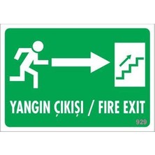 Mestore Yangın Çıkışı Uyarı Levhası 17,5X25 KOD:929 - 9996669983178