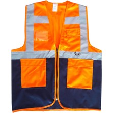 Mestore Yönetici Ikaz Yeleği Turuncu/lacivert  S Beden - 9996670033749