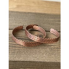 Aida Jewelss 2 Adet El Yapımı Saf Bakır Bilekik , Ayarlanabilir Ölçü 2li Bakır Bileklik