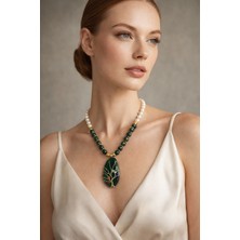 Solare Accessories Yaşam Ağacı Çakra Enerji Kolyesi -Akik & Yeşim Taşlarının Birleşimi Tasarım Kolye