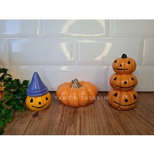 Tarçın Tasarım 3'lü Halloween Set,cadılar Bayramı,balkabağı Dekor,el Yapımı(Handmade)