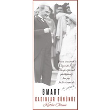 Liora Hediyelik Kadınlar Günü Atatürk Temalı Kart ve Anahtarlık 5 ADET