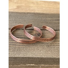 Aida Jewelss 2 Adet El Yapımı Saf Bakır Bilekik , Ayarlanabilir Ölçü 2li Bakır Bileklik