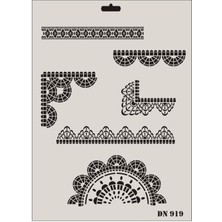 Mestore Rich Dantel Seri DN-919 Stencil 35X25 cm - 9996670060615