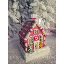 Tarçın Tasarım El Yapımı,pembe Şeker Ev Tütsülük,tütsü,sunum(Tütsü Dahil Değildir)Dekor,biblo,konik Tütsü(Handmade)