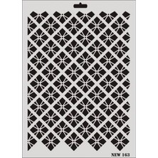 Mestore Rich New Seri N-163 Stencil 35X25 cm - 9996670075558