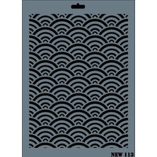 Mestore Rich New Seri N-113 Stencil 35X25 cm - 9996670592918