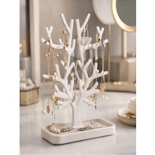 Lumiyo Beyaz Ağaç Takı Standı-15 cm