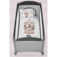 Özgürce Isme Özel 75X120 Park Yatak Beşik Nevresim Takımı, Şık ve Konforlu Tasarım