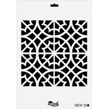 Mestore Rich New Seri N-350 Stencil 35X25 cm - 9996670060912