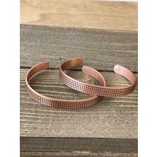 Aida Jewelss 2 Adet El Yapımı Saf Bakır Bilekik , Ayarlanabilir Ölçü 2li Bakır Bileklik