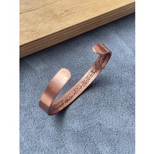 Aida Jewelss Fatiha Suresi Kazılı Saf Bakır Bileklik Ayarlanabilir Ölçü Dualı Saf Bakır Bileklik