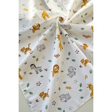 Özgürce Yumuşak ve Hafif Çok Amaçlı Müslin Örtü, 80X90 Cm, %100 Pamuk Bebek Battaniyesi