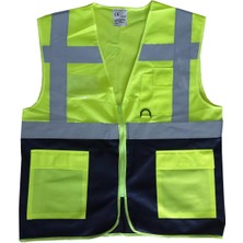 Mestore Yönetici Ikaz Yeleği Sarı/lacivert M Beden - 9996670025966